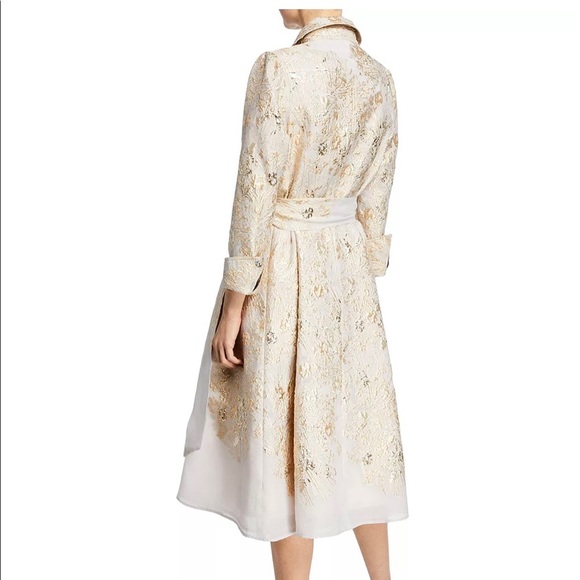 Size 2- Teri Jon by Rick Freeman- Gold & White Cocktail Dress - Picture 1 of 3